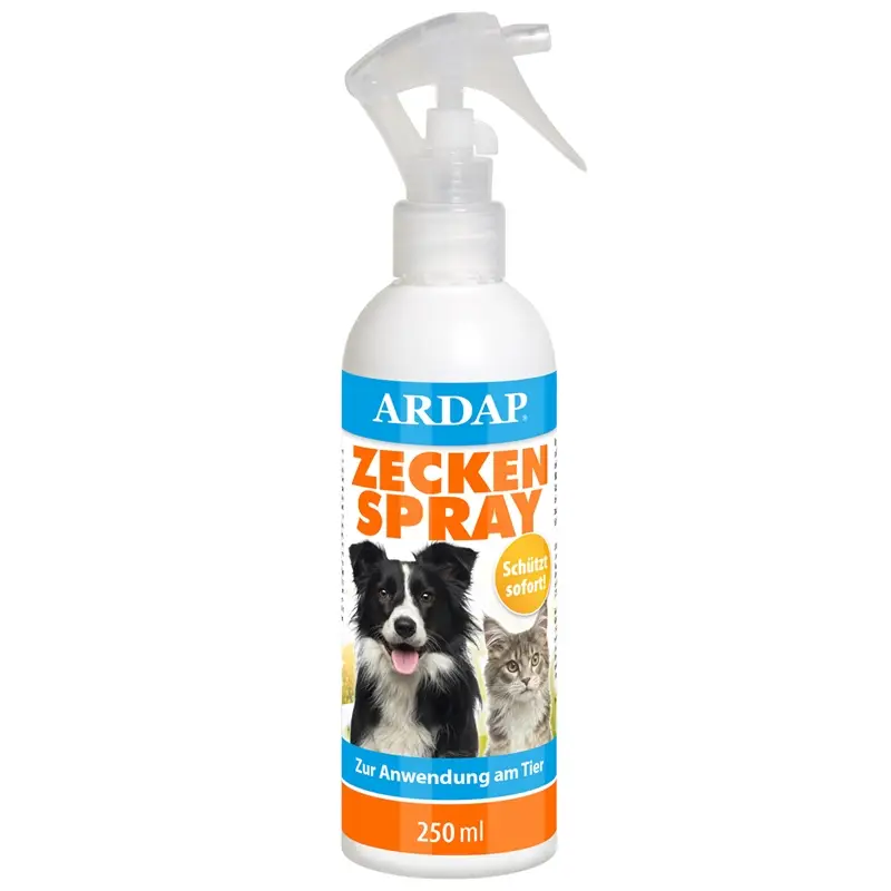 ARDAP® Zeckenspray 250ml für Hunde & Katzen - bis zu 4 Wochen Schutz vor Zecken & Flöhen Aktuell