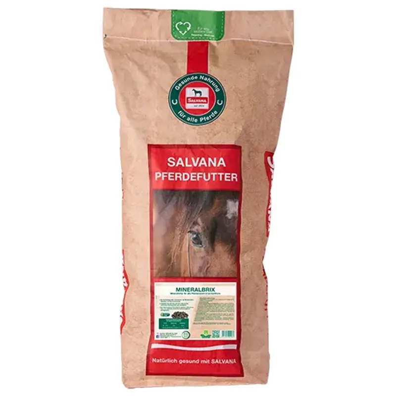Neuheit Salvana Mineralbrix getreidefrei 25kg - handliches Mineralfutter für Pferde