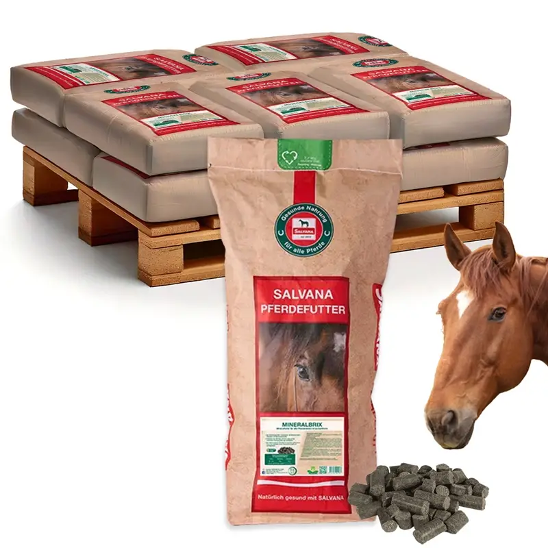 Salvana Mineralbrix getreidefrei 10x25kg - handliches Mineralfutter für Pferde Sonderaktion