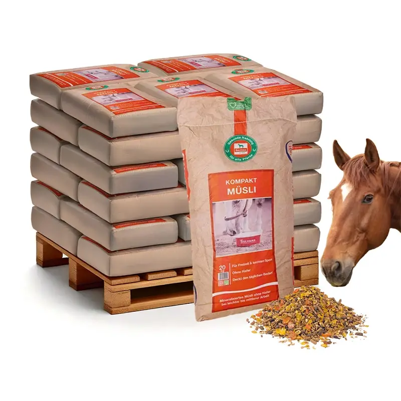 Saisonangebot Salvana Kompakt Müsli 30x20kg - mineralisiertes, eiweißreduziertes Müsli für Pferde