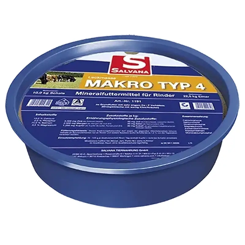 Salvana Leckmasse Makro Typ 4 Rinder 22,5kg - wetterfeste Mineralleckmasse Günstig