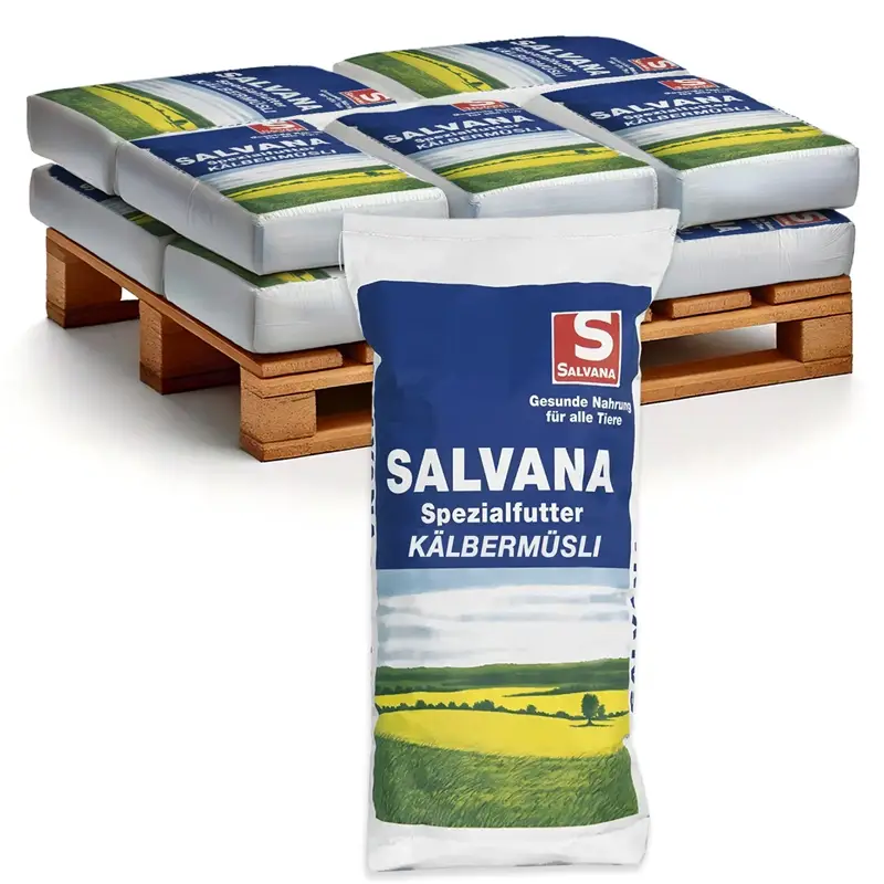 Markenprodukt Salvana Kälbermüsli 10x25kg - Müsli für Kälber ab der 2. Lebenswoche