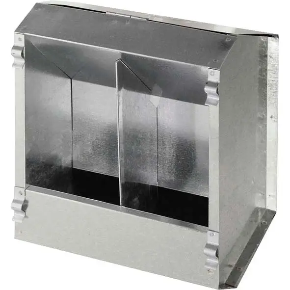 Abverkauf Futterautomat für Kaninchen 2 Fressplätze Metall