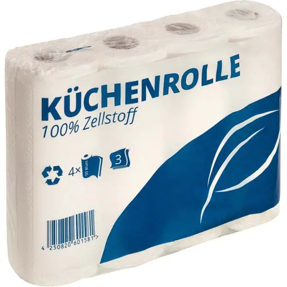 Beliebt Küchenrolle 3-lagig, 50 Blatt (4 Rollen)