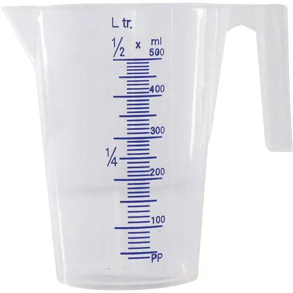 Messbecher 0,5 Liter mit Skala Must-Have