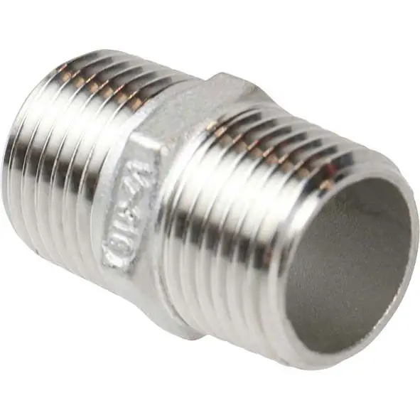 Edelstahl Nippel 1/2" AG/AG Zertifiziert