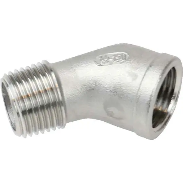 Abverkauf Edelstahl 45° Winkel 1/2" IG/AG