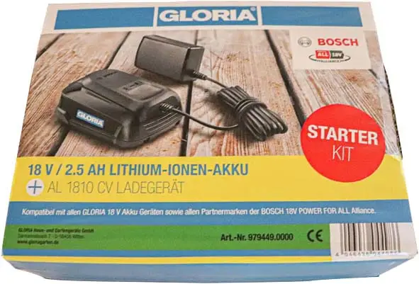 Direkt Vom Hersteller Gloria Akku/Ladegerät Starter-Kit