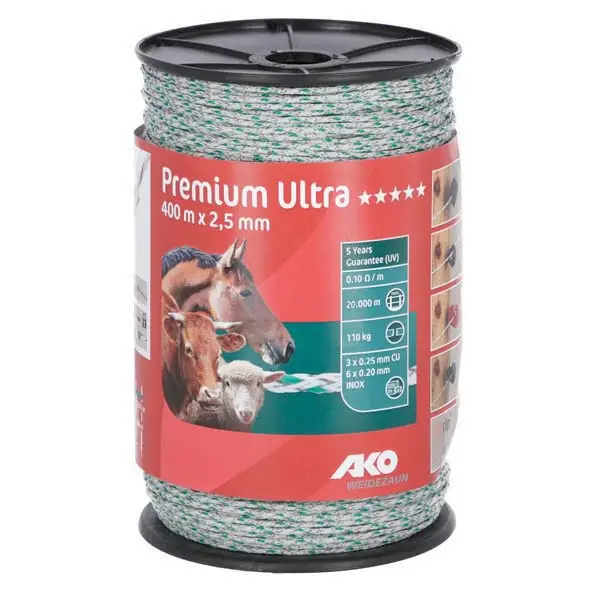 Premium Ultra Weidezaunlitze - 9-drähtig (400 m) Billig