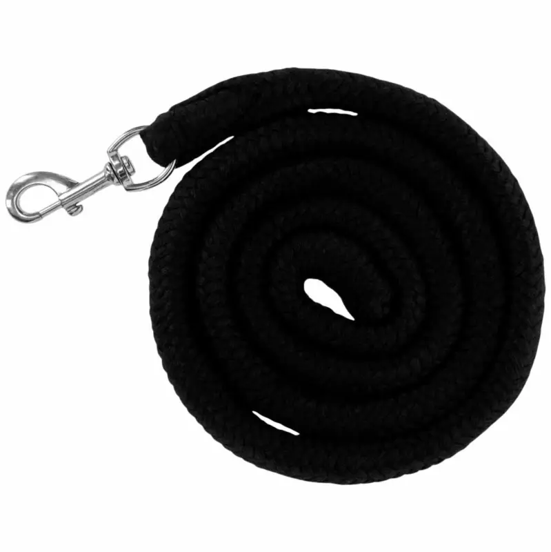 Führstrick Baumwolle 2 m schwarz mit Karabiner Knallerangebot