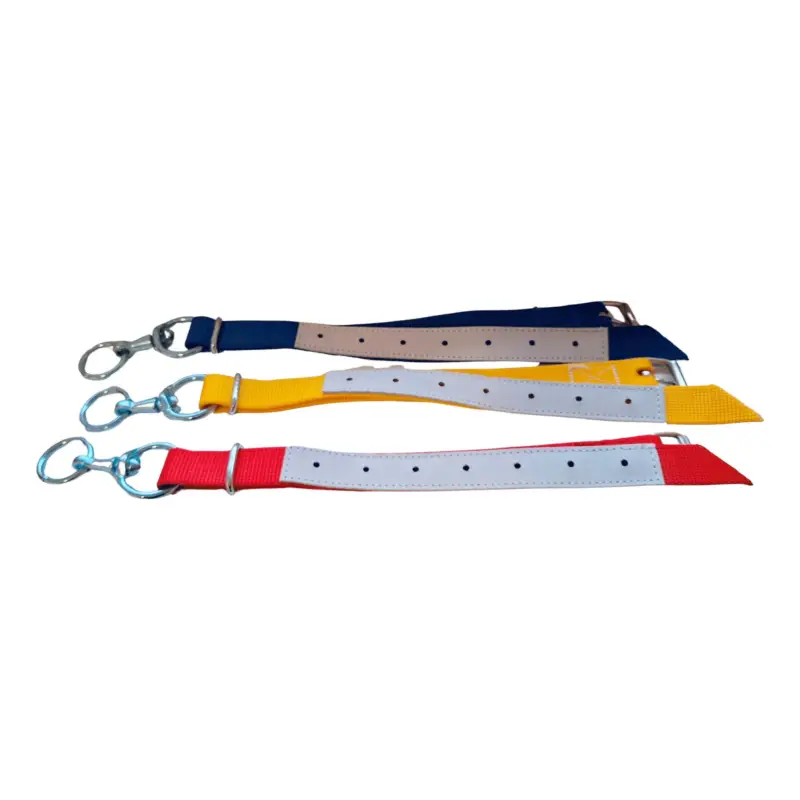 Rabatt Halsriemen Nylon mit Leder u. Wirbel - Länge 70 cm