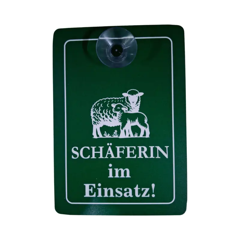 Neue Kollektion Autoschild "Schäferin im Einsatz"