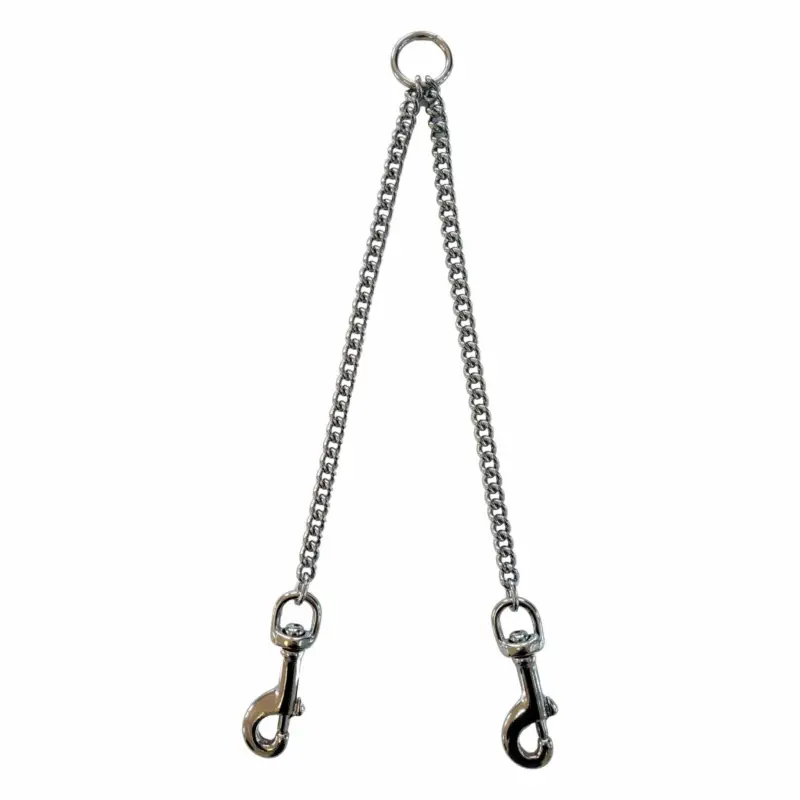Preiswert Koppelkette m. Karabinerhaken Stahl verchromt 75cm